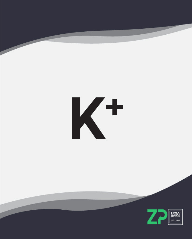 Potassium ion icon, K+