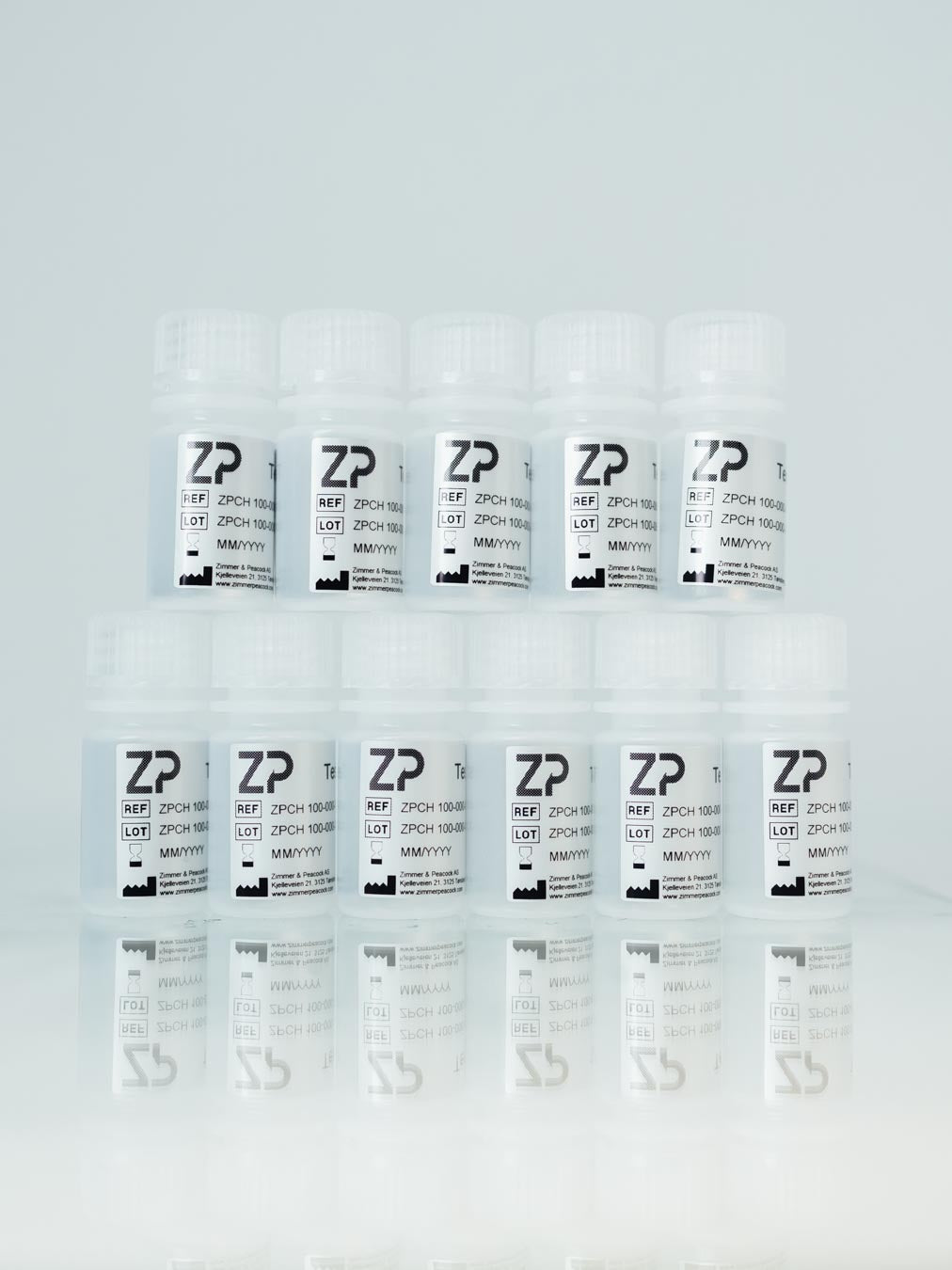 11 bottles for calibration solutions